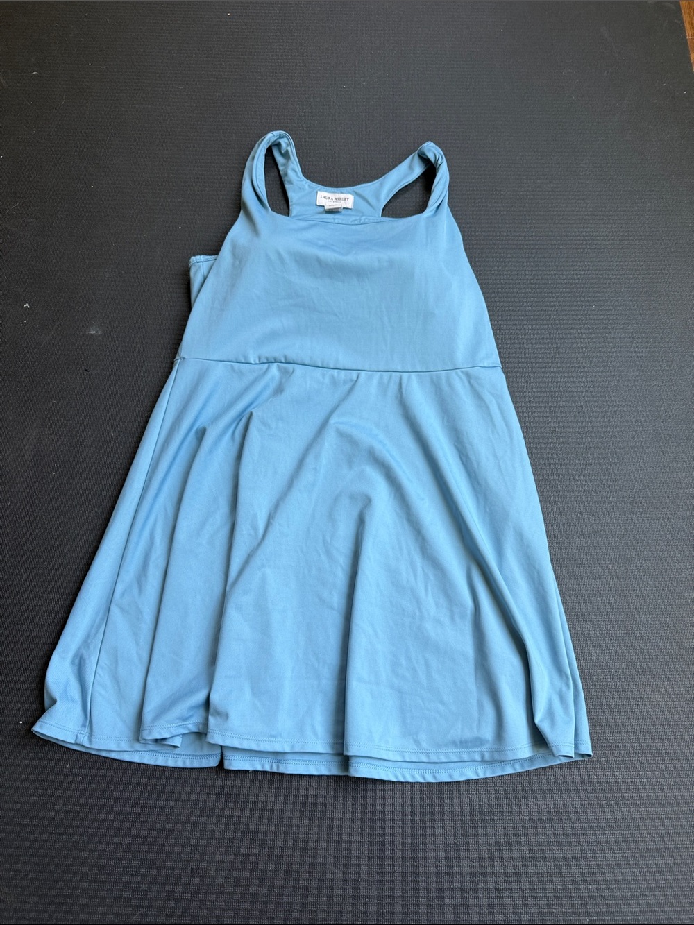 Laura Ashley Light Blue Racerback Tank Dress